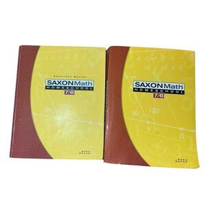 Saxon Math Homeschool 7/6 Curriculum Textbook & Solutions Manual